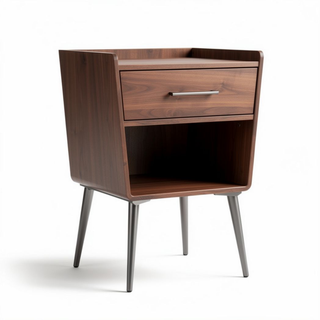 Comò in legno con cassetto per camera da letto – 45 x 40 x 60 cm